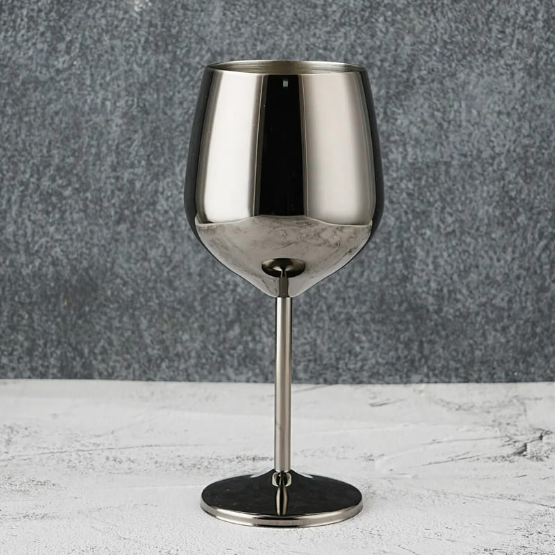 Taça de Vinho Colorida Inox Inquebrável para Bar em Casa
