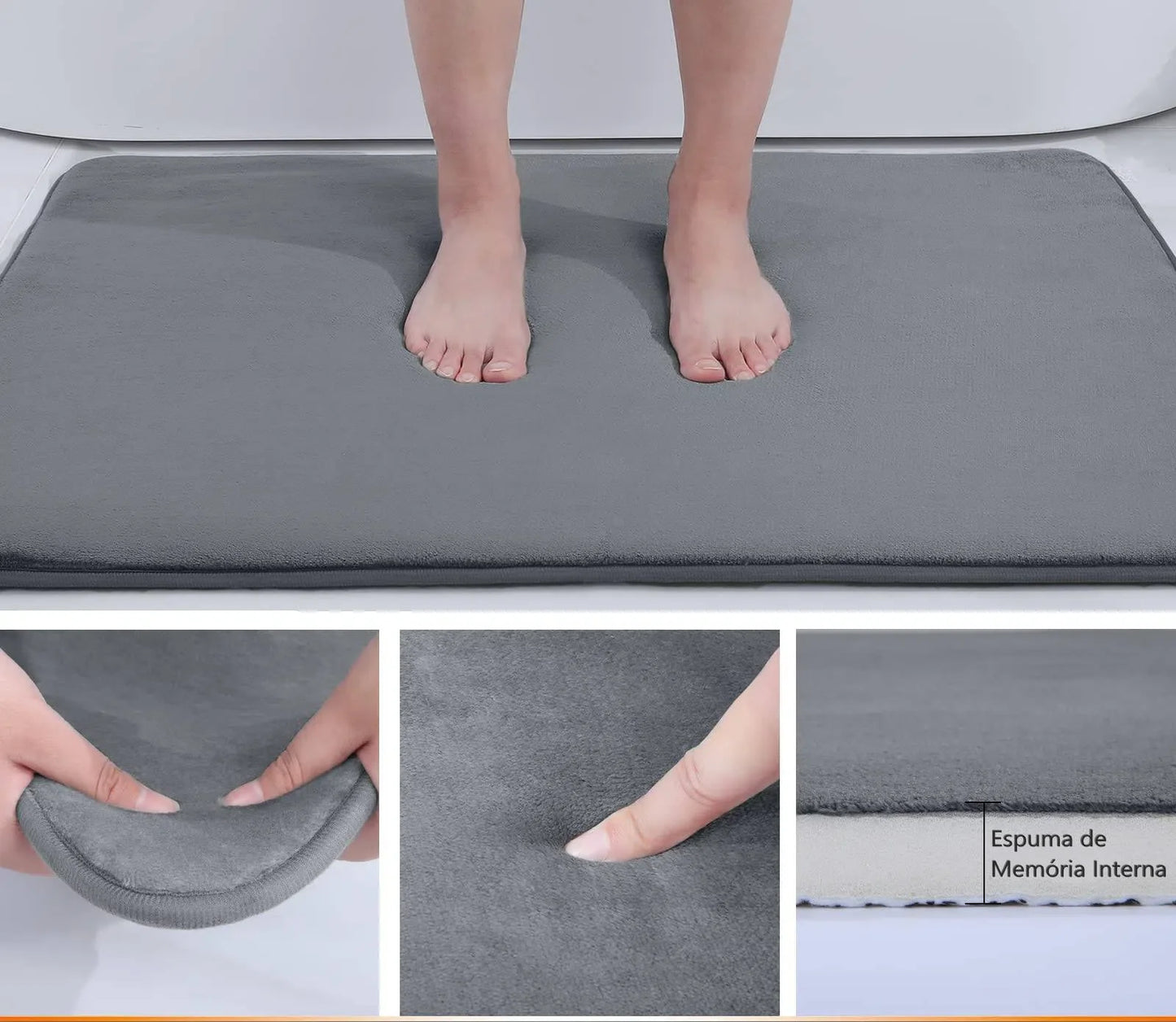 Tapete Antiderrapante Absorvente para Banheiro - Conforto e Segurança