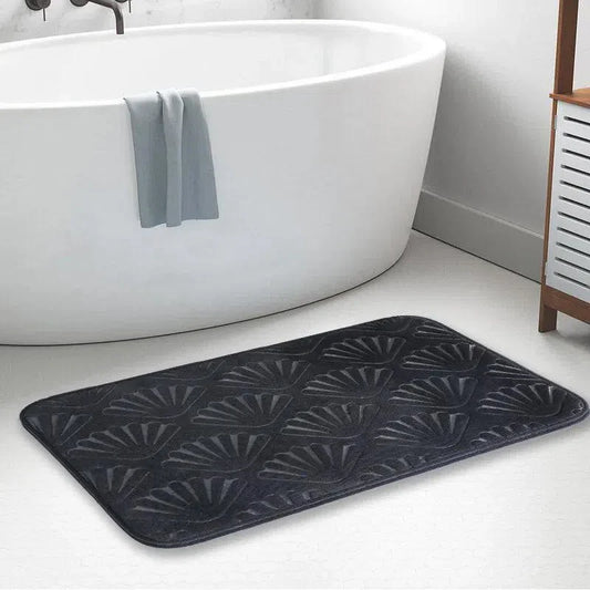 Tapete Antiderrapante em Design de Concha, Macio e Absorvente