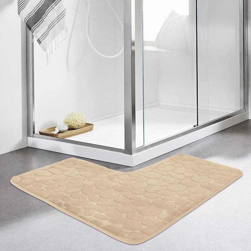 Tapete Antiderrapante para Banheiro - Absorvente em Canto