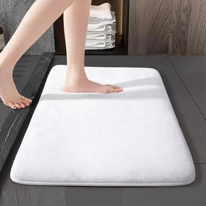Tapete Antiderrapante para Banheiro, Veludo Absorvente e Confortável