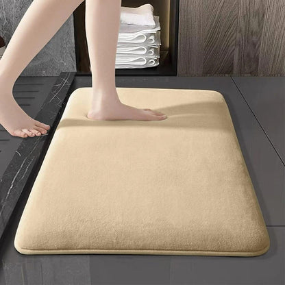 Tapete Antiderrapante para Banheiro, Veludo Absorvente e Confortável