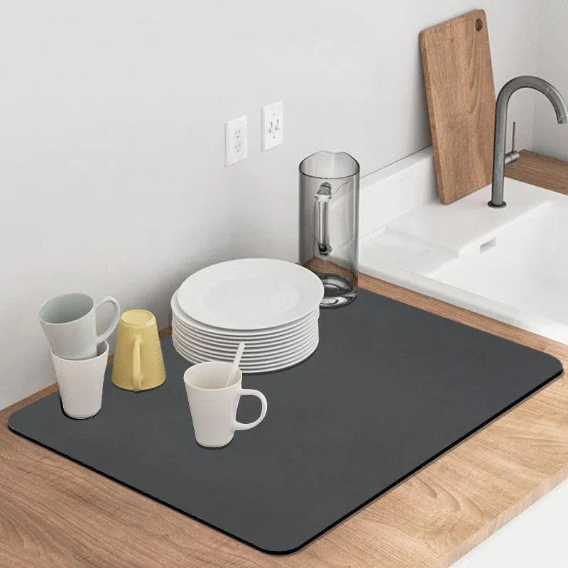 Tapete Escorredor de Louça Ultra Absorvente e Antiderrapante para Cozinha