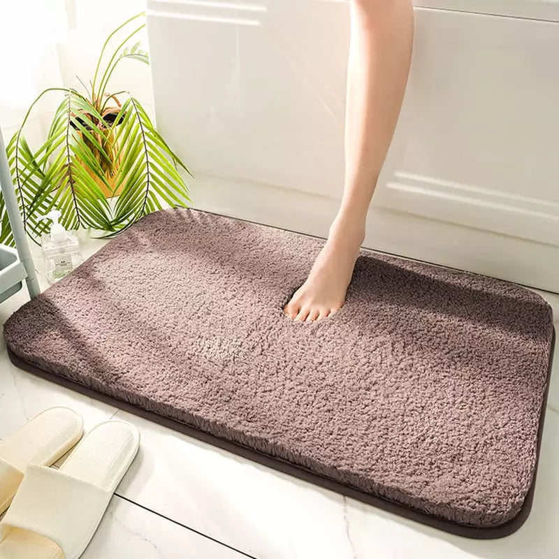 Tapete Felpudo Antiderrapante para Banheiro - Absorvente e Confortável
