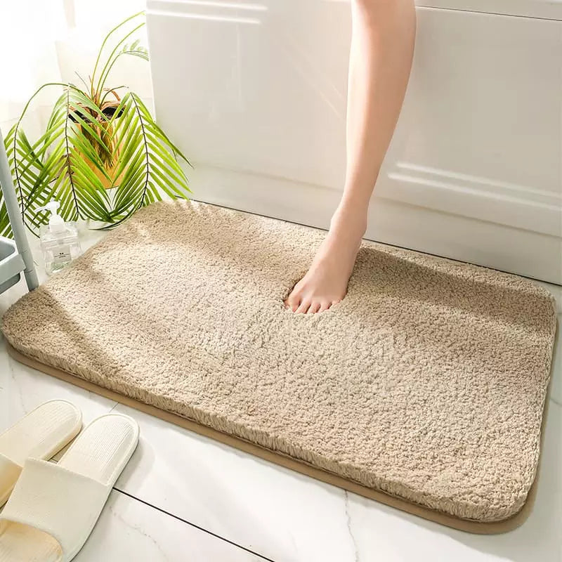 Tapete Felpudo Antiderrapante para Banheiro - Absorvente e Confortável