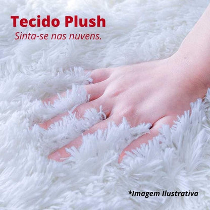 Tapete Felpudo Liso Creme - Tapete Macio para Sala e Quarto