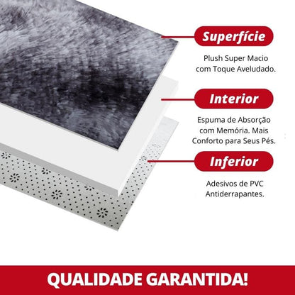 Tapete Felpudo Lisos Bordô - Ideal para Decoração de Ambientes