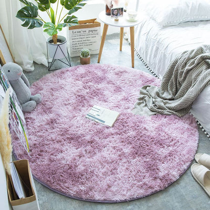Tapete Felpudo Redondo Rosa Mescla - Aconchego e Estilo para sua Decoração