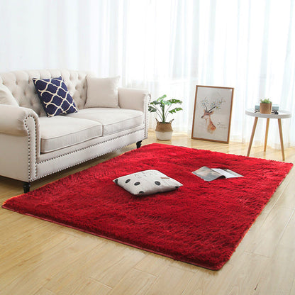 Tapete Felpudo Vermelho Liso para Sala e Quarto