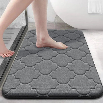 Tapete Super Absorvente de Veludo Coral Antiderrapante para Sala e Quarto