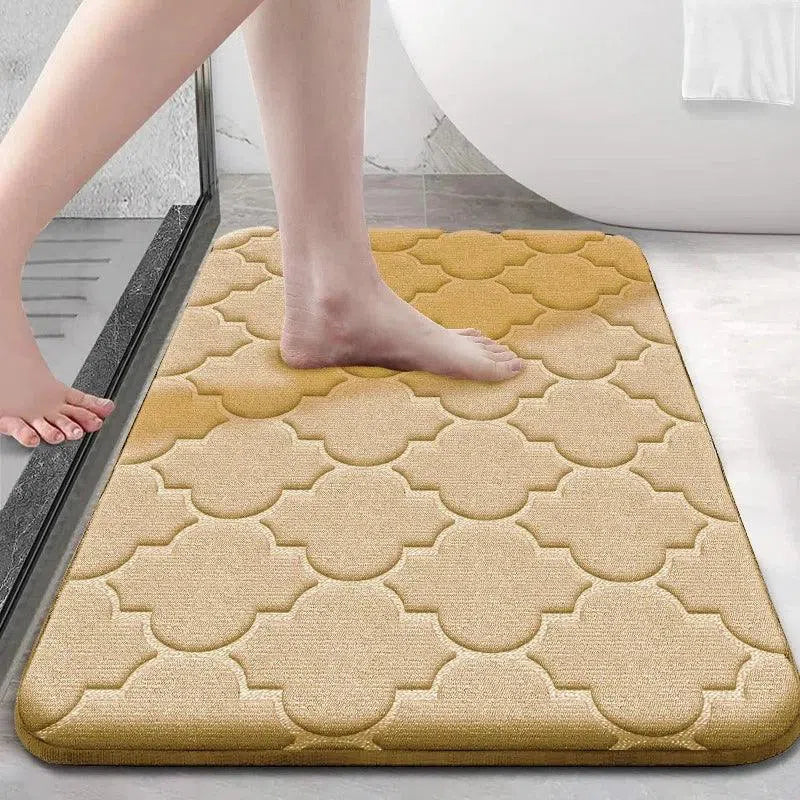Tapete Super Absorvente de Veludo Coral Antiderrapante para Sala e Quarto