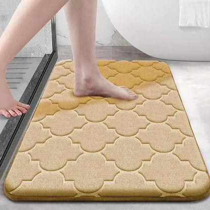 Tapete Super Absorvente de Veludo Coral Antiderrapante para Sala e Quarto