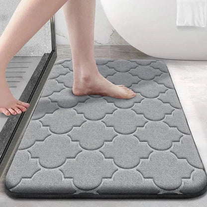 Tapete Super Absorvente de Veludo Coral Antiderrapante para Sala e Quarto