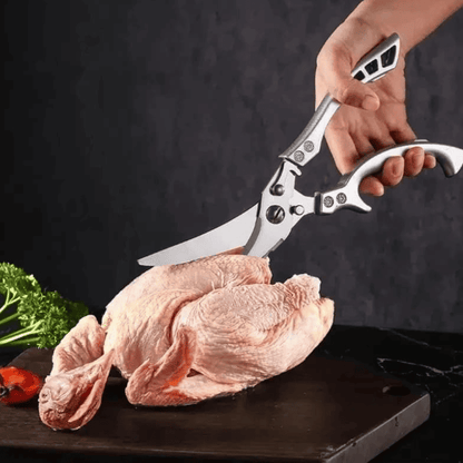 Tesoura de Cozinha Multiuso Inox para Cortar Alimentos e Utensílios