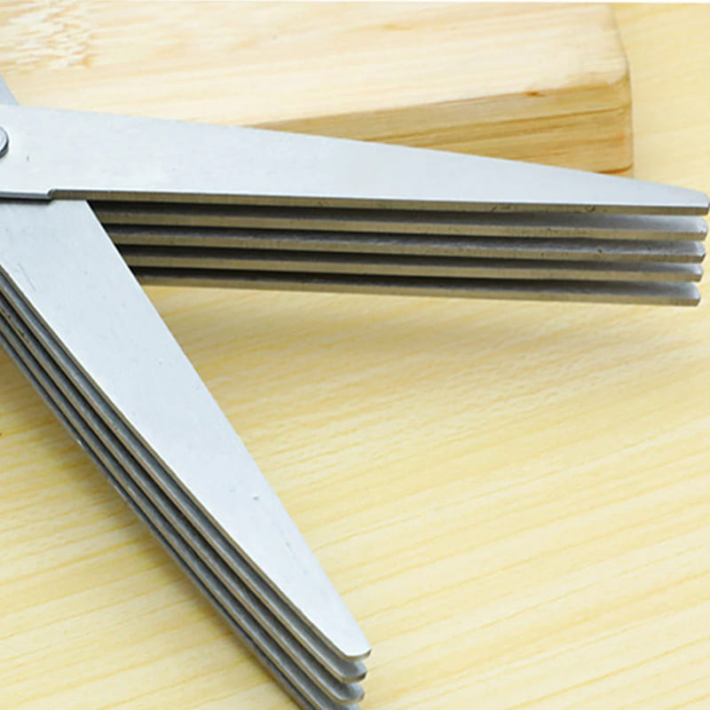 Tesoura de Picotar para Cozinha com 5 Lâminas de Inox para Temperos