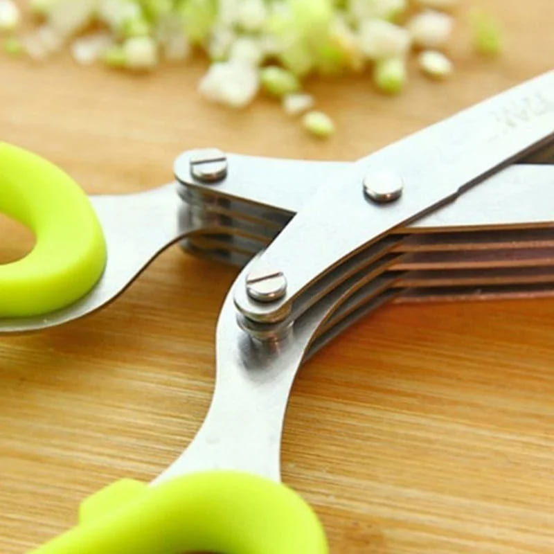 Tesoura de Picotar para Cozinha com 5 Lâminas de Inox para Temperos