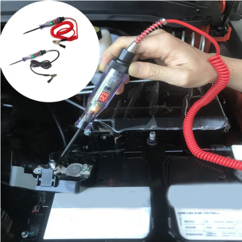Testador de Circuito com Sonda de Aço e Luz LED Indicadora - Ferramenta Elétrica para Diagnóstico de Circuitos