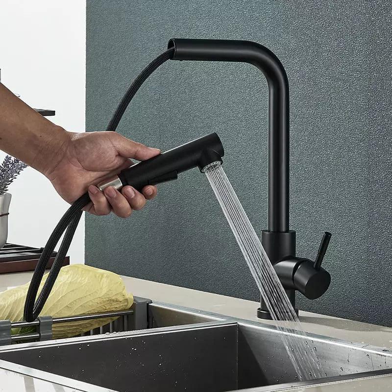 Torneira Gourmet Retrátil 360º Monocomando com Pulverizador Duplo para Cozinha