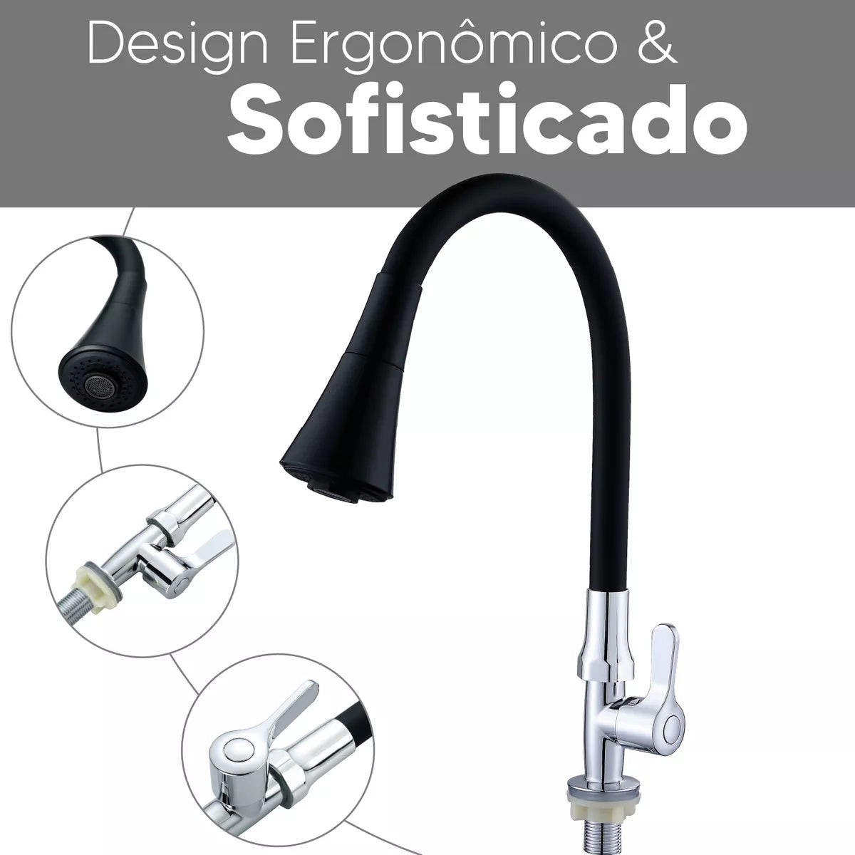 Torneira Gourmet de Parede para Cozinha - Design Moderno e Funcional