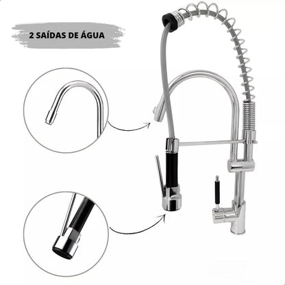 Torneira Gourmet para Cozinha Elara - Misturador de Água com Design Moderno