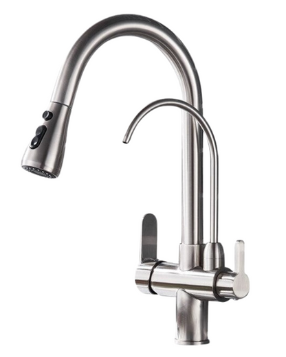 Torneira Gourmet para Cozinha Monocomando com Dupla Função e Filtro, Jato Extensível
