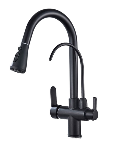 Torneira Gourmet para Cozinha Monocomando com Dupla Função e Filtro, Jato Extensível