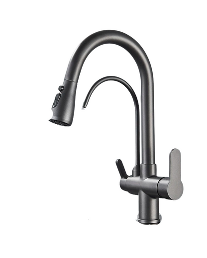 Torneira Gourmet para Cozinha Monocomando com Dupla Função e Filtro, Jato Extensível