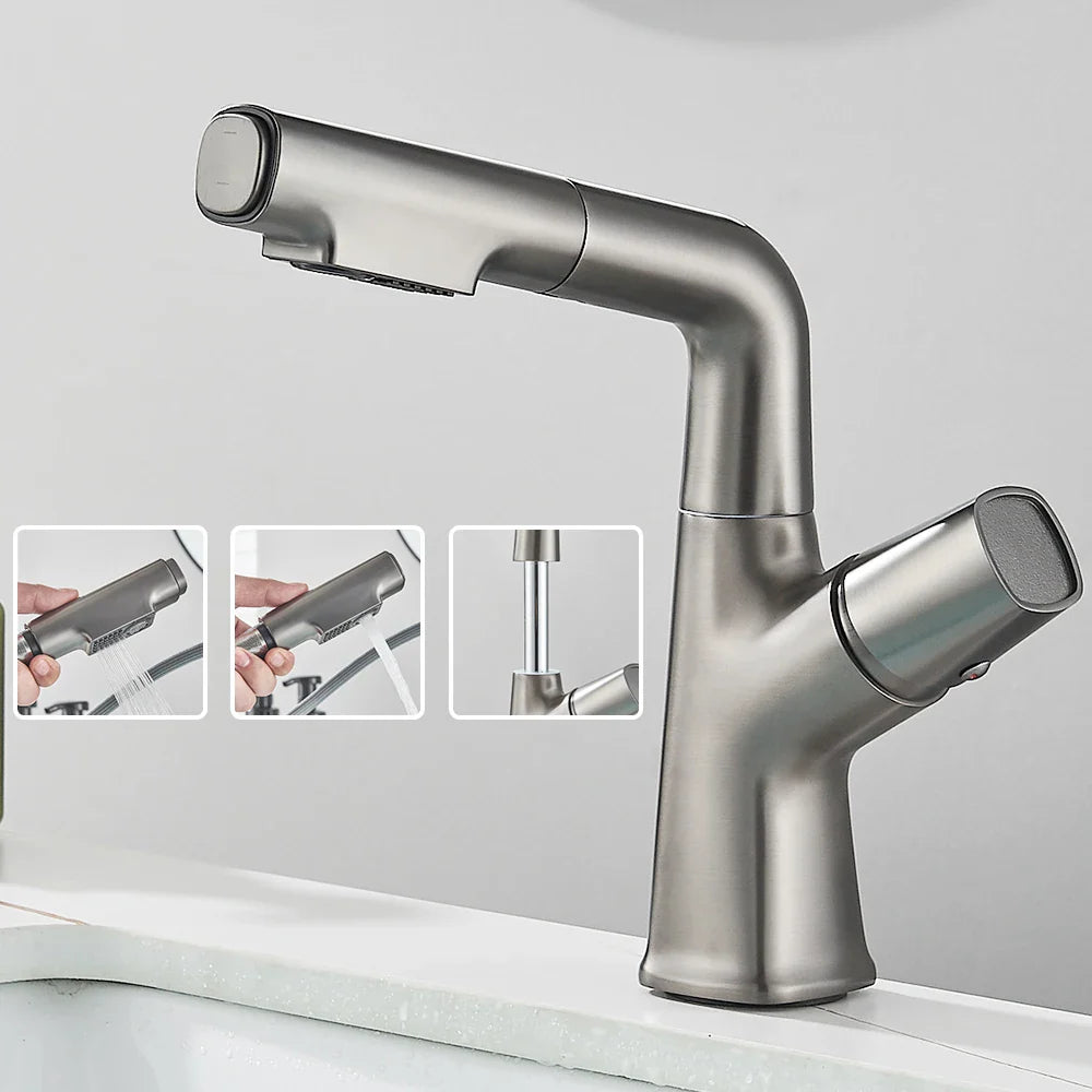 Torneira Monocomando Gourmet Extensível para Banheiro - Modelo Angel