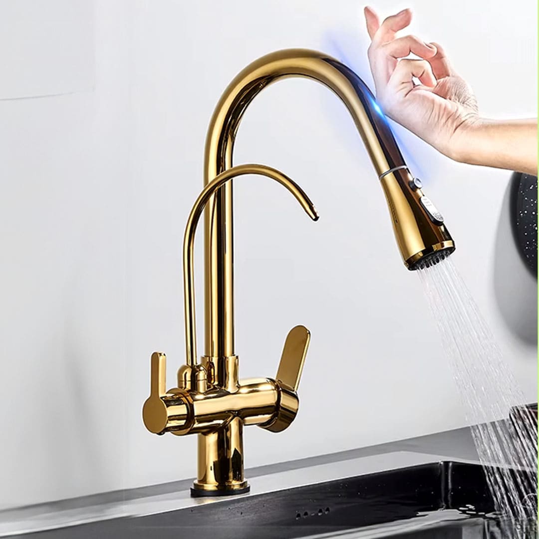 Torneira Monocomando Touch Gourmet para Cozinha com Filtro Integrado