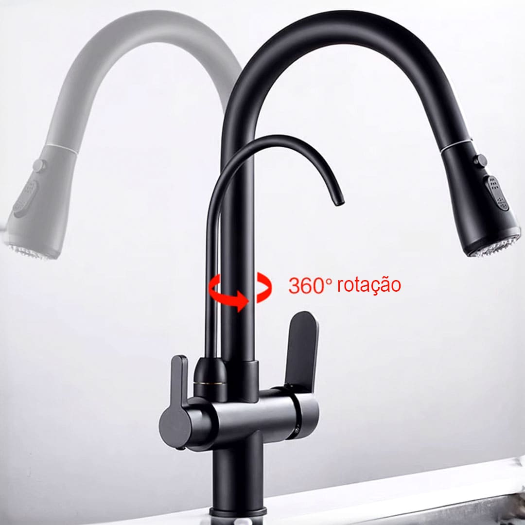 Torneira Monocomando Touch Gourmet para Cozinha com Filtro Integrado