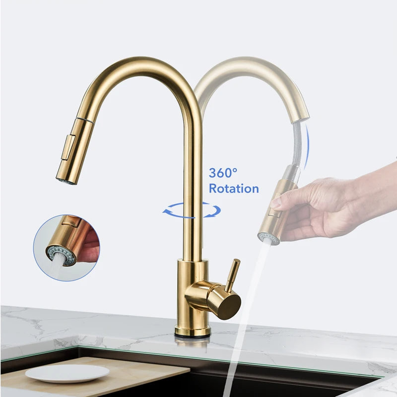 Torneira Monocomando de Cozinha com Rotação 360° - Design Moderno e Funcional