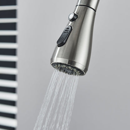 Torneira Monocomando de Cozinha em Níquel Escovado com Extensor