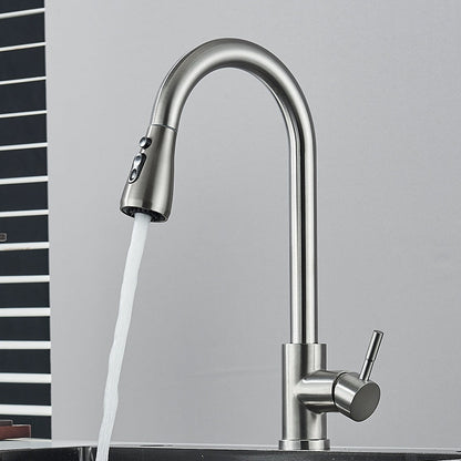 Torneira Monocomando de Cozinha em Níquel Escovado com Extensor
