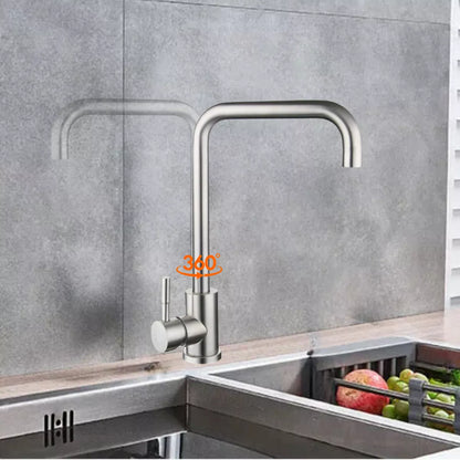 Torneira Monocomando para Cozinha com Misturador e Acabamento em Cromo