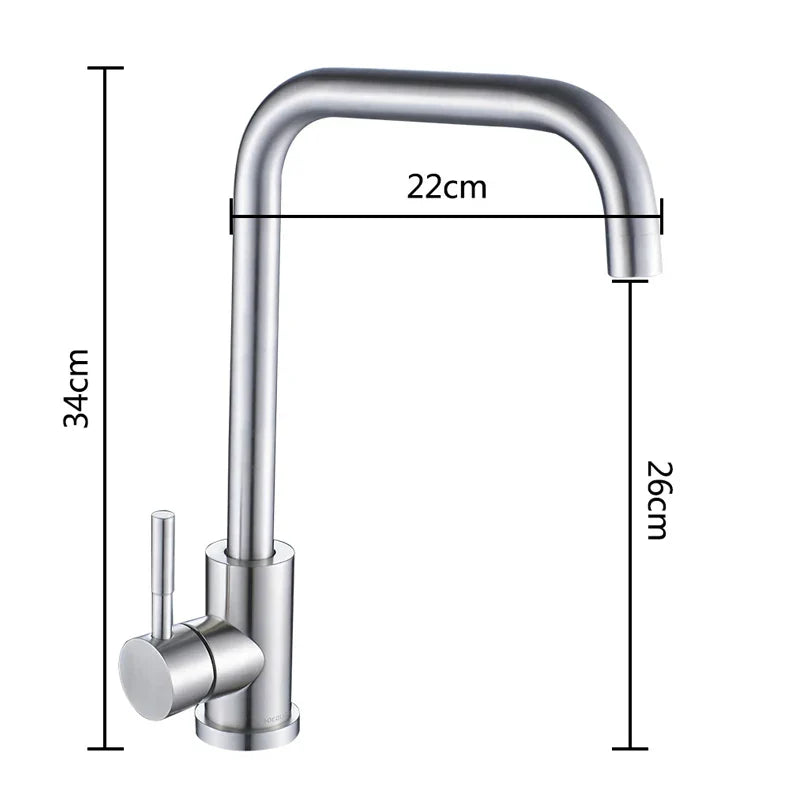Torneira Monocomando para Cozinha com Misturador e Acabamento em Cromo