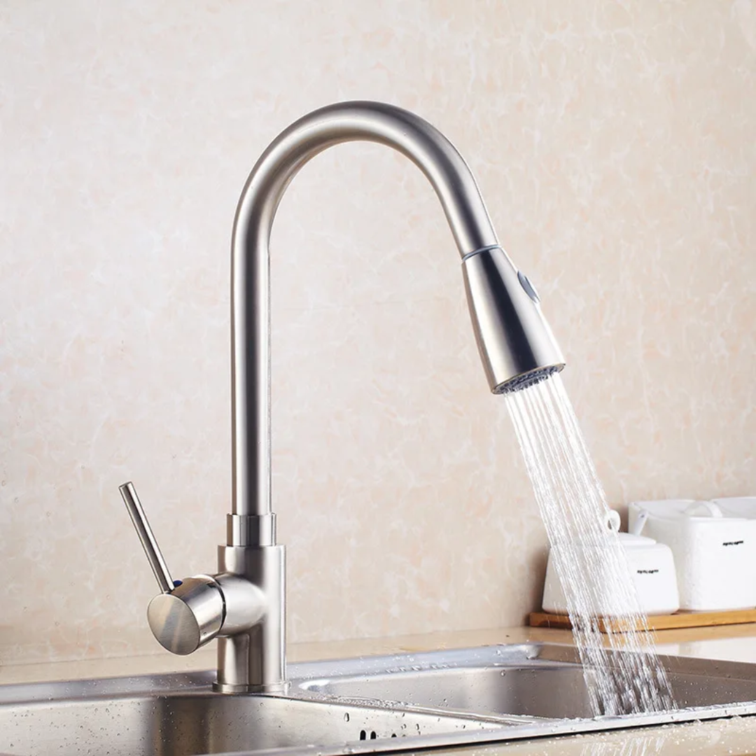 Torneira de Cozinha com Jato Extensível e Controle de Fluxo
