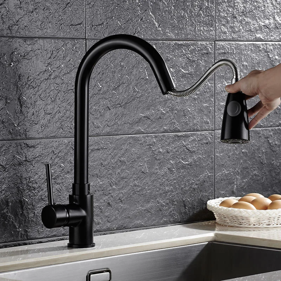 Torneira de Cozinha com Jato Extensível e Controle de Fluxo