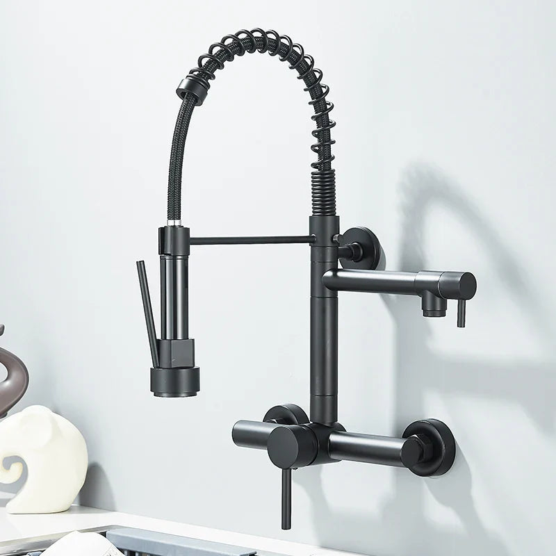 Torneira de Parede para Cozinha - Misturador Retrátil Pull Out