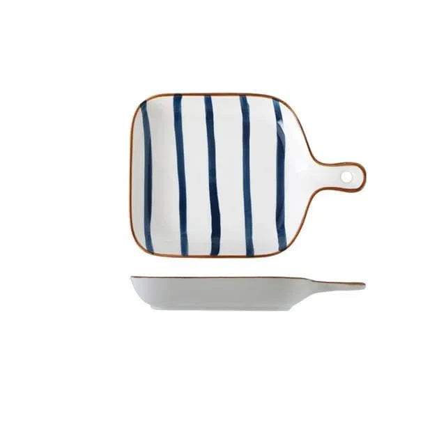Travessa de Cerâmica Japonês Pintada à Mão - Design Autêntico e Elegante