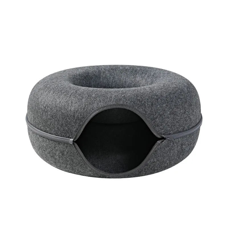 Túnel Redondo para Gatos - Juguete Interactivo tipo Donut
