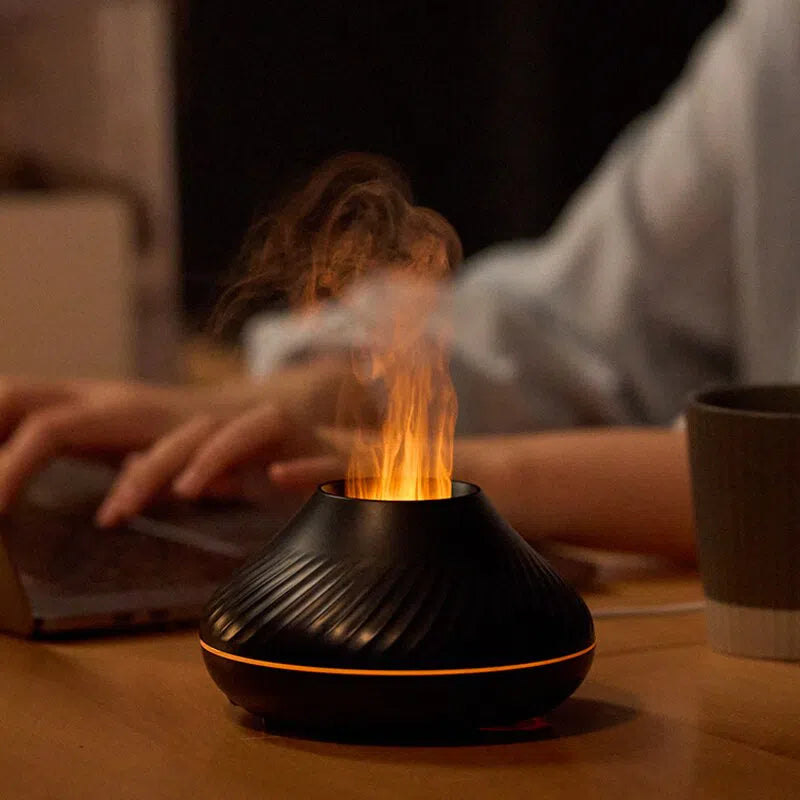 Umidificador de Chama para Aromaterapia - Difusor de Óleos Essenciais