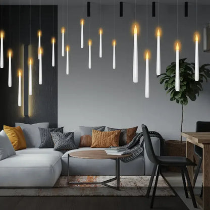 Velas Flutuantes Mágicas com Controle de Varinha - Efeito Decorativo para Festas