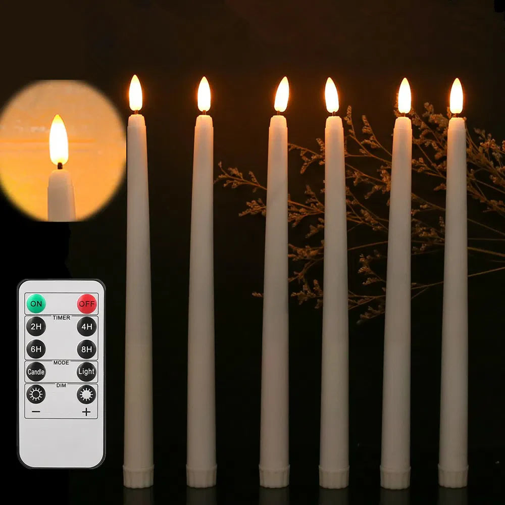 Velas Flutuantes Mágicas com Controle de Varinha - Efeito Decorativo para Festas