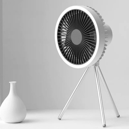 Ventilador de Coluna Portátil Recarregável de Mesa - Ventilador Elétrico para Escritório e Casa