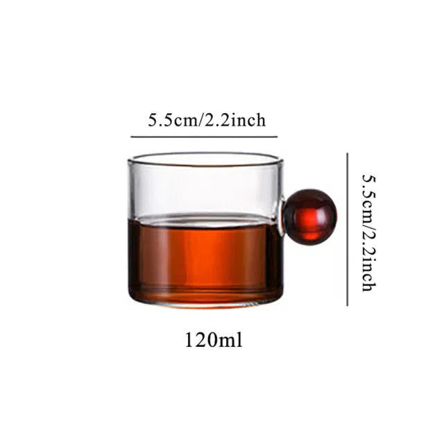 Xícara de Cerâmica com Alça de Bola - 120ml para Café ou Chá