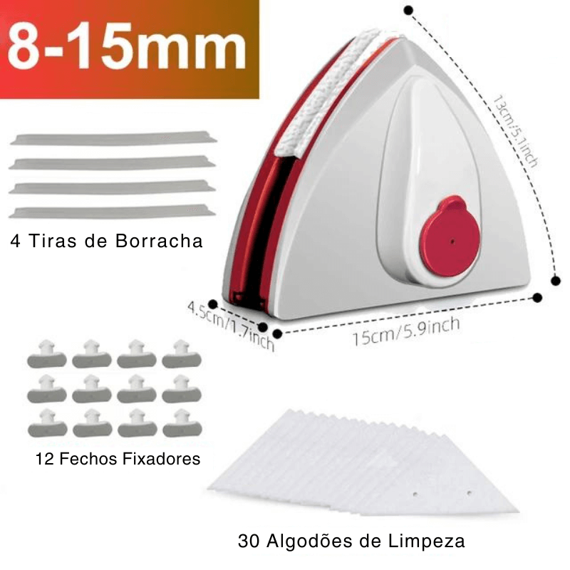 Limpador de Vidros Vidraça Magnético - GlassClean
