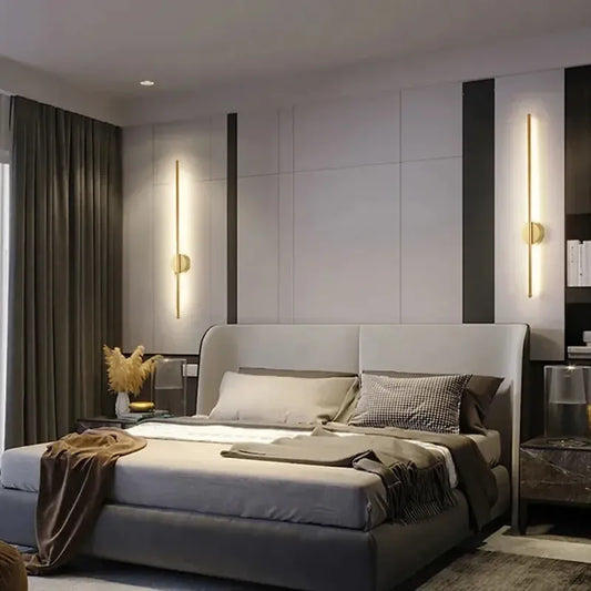 Arandela de Parede Interna em Cobre com LED para Sala e Quarto - Iluminação Elegante