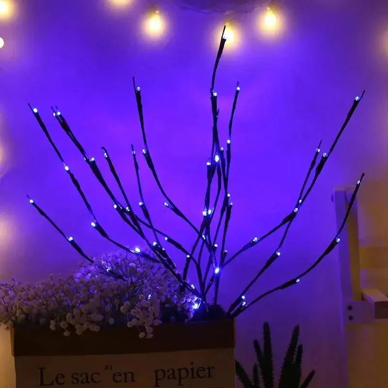 Árvore de Natal LED Iluminada com Galhos Decorativos