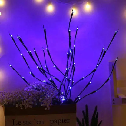 Árvore de Natal LED Iluminada com Galhos Decorativos