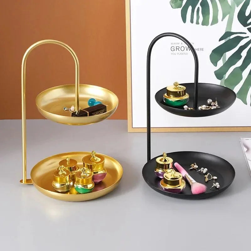 Bandeja de Ferro Minimalista para Decoração e Organização de Mesa - Ideal para Casa e Escritório